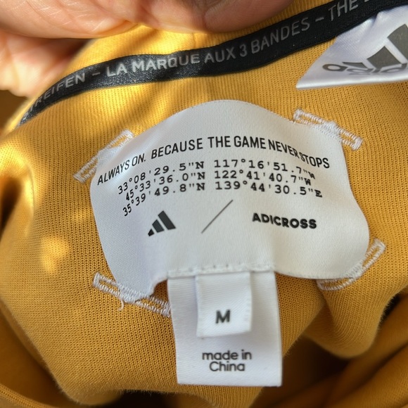 Adidas Anti 3-Putt Hoodie Adicross Golf Preloved Yellow HZ3235 Mens Size Medium - Picture 3 of 8